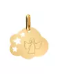 Médaille Nuage S Ajourée Étoiles en Or Ange Personnalisable