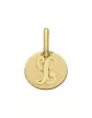 Petite Médaille Ronde Initiale Personnalisable en Or