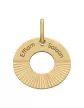 Médaille à Personnaliser en Or Cercle Soleil