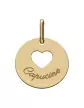 Médaille Ronde Or Cœur Ajourée Personnalisable