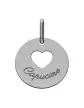 Médaille Ronde Or Cœur Ajourée Personnalisable