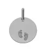 Médaille Ronde Or Empreintes Pieds Personnalisable