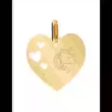 Médaille Coeur S Ajourée Coeurs Licorne image cachée