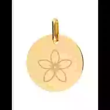 Médaille Ronde M Fleur image cachée