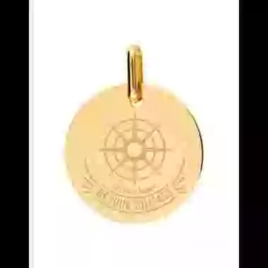 Médaille Ronde M Boussole image cachée