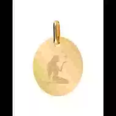 Médaille Ovale M Emblème Zodiaque image cachée