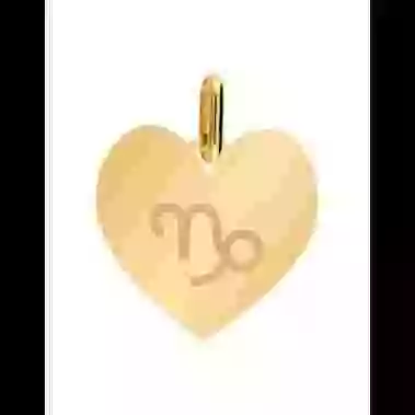 Médaille Coeur M Signe Zodiaque image cachée