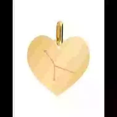 Médaille Coeur M Constellation image cachée