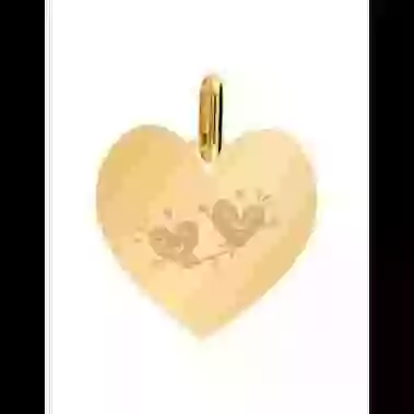 Médaille Coeur M Duo Coeurs image cachée