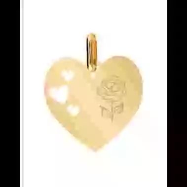 Médaille Coeur M Ajourée Coeurs Rose image cachée