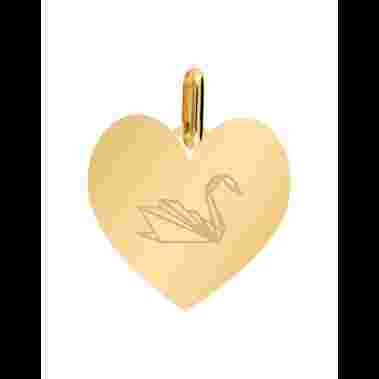 Médaille Coeur S Cygne Origami image cachée