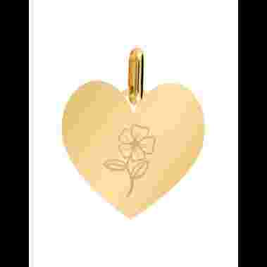 Médaille Coeur S Fleur image cachée