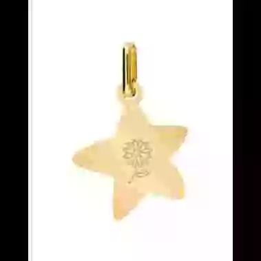 Médaille Étoile M Fleur image cachée