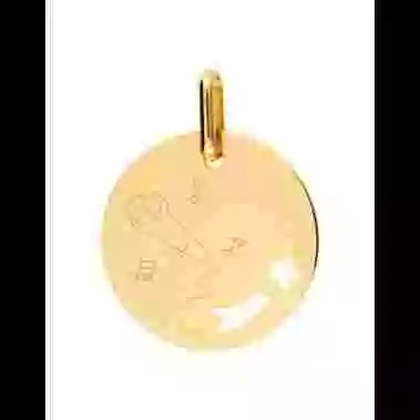 Médaille Ronde M Ajourée Étoile Filante Micro Fil image cachée