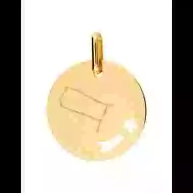 Médaille Ronde M Ajourée Étoile Filante Constellation image cachée