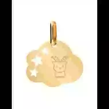 Médaille Nuage S Ajourée Étoiles Zodiaque Enfantin image cachée