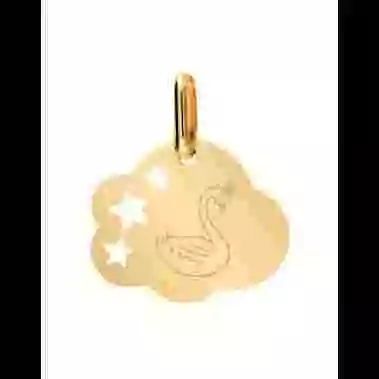 Médaille Nuage M Ajourée Étoiles Cygne image cachée