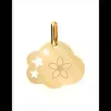 Médaille Nuage M Ajourée Étoiles Fleur image cachée