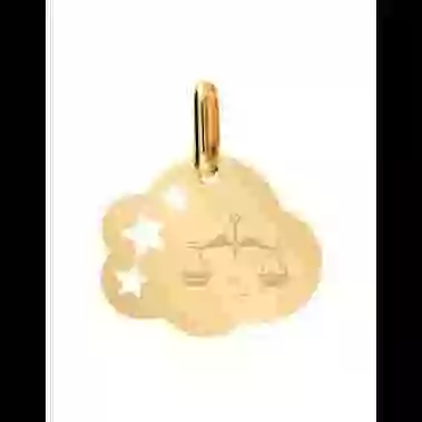 Médaille Nuage M Ajourée Étoiles Emblème Zodiaque image cachée