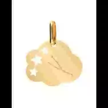 Médaille Nuage M Ajourée Étoiles Constellation image cachée