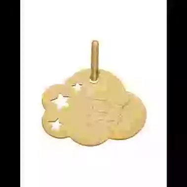 M&eacute;daille Nuage M Ajour&eacute;e &Eacute;toiles Colombe image cachée
