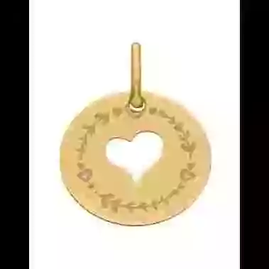 Médaille Coeur Ajouré M Décor Coeur image cachée
