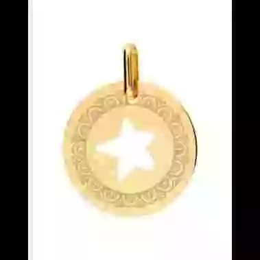 Médaille Étoile Ajourée S Décor Art Déco image cachée