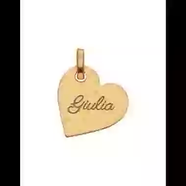 Petite Médaille Cœur en Or Personnalisable image cachée