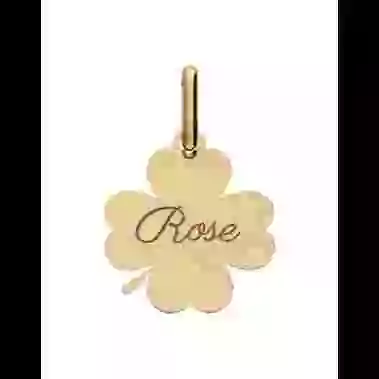 Pendentif Trèfle en Or à Personnaliser image cachée