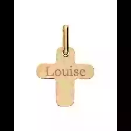 Pendentif Croix en Or &agrave; Personnaliser image cachée
