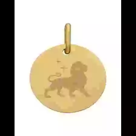 M&eacute;daille Ronde M Embl&egrave;me Zodiaque image cachée
