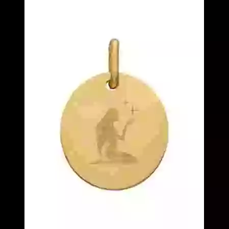 M&eacute;daille Ovale M Embl&egrave;me Zodiaque en Or &agrave; Personnaliser image cachée
