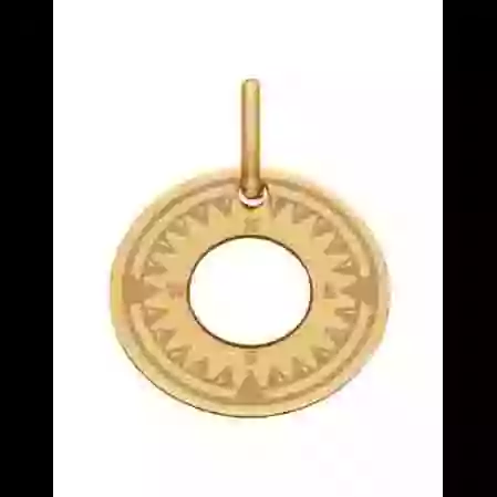 M&eacute;daille Rond Ajour&eacute; M D&eacute;cor Boussole image cachée