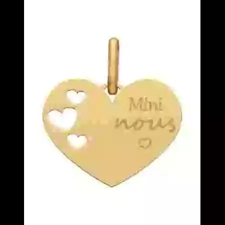M&eacute;daille Coeur M Ajour&eacute;e Coeurs Mini Nous image cachée
