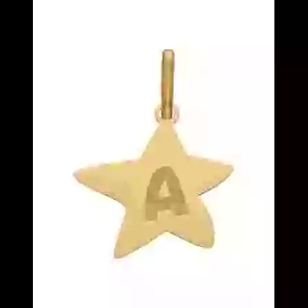 M&eacute;daille Etoile M Alphabet Enfant en Or &agrave; Personnaliser image cachée