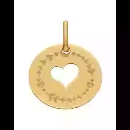 M&eacute;daille Coeur Ajour&eacute; M D&eacute;cor Coeur image cachée