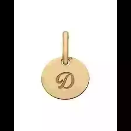 Petite M&eacute;daille Ronde Personnalisable en Or image cachée