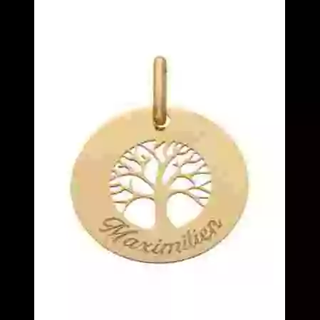 M&eacute;daille Or Arbre de Vie Personnalisable image cachée