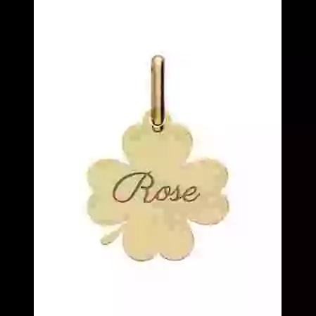 Pendentif Tr&egrave;fle en Or &agrave; Personnaliser image cachée