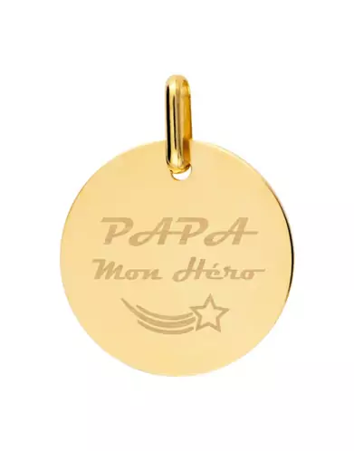 Médaille Ronde M Papa Mon Héro