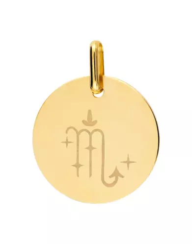 Médaille Ronde M Signe Zodiaque Stylisé