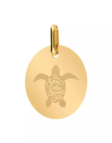 Médaille Ovale M Tortue