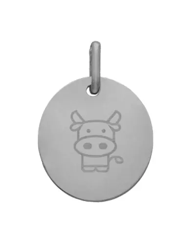 Médaille Ovale M Zodiaque Enfantin en Or à Personnaliser