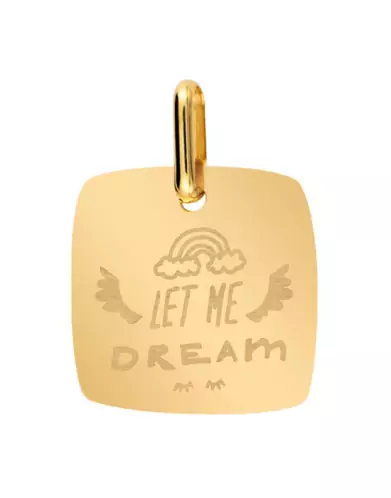 Médaille Carrée M Let Me Dream