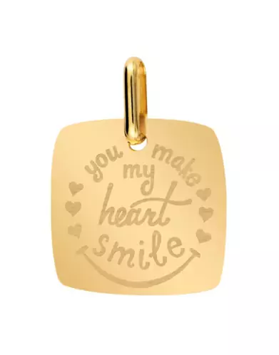 Médaille Carrée M You Make My Heart Smile