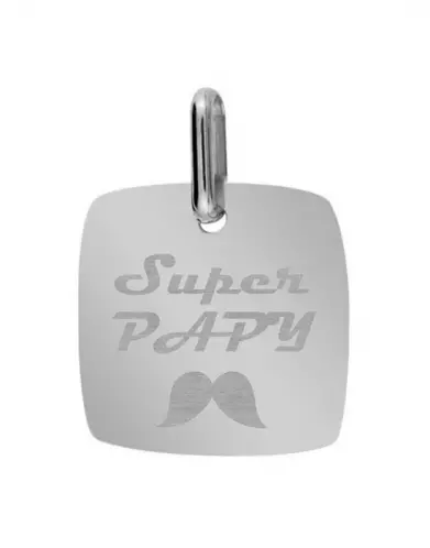 Médaille Carrée M Super Papy