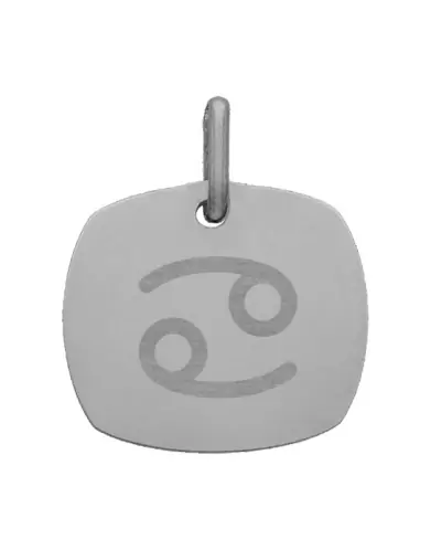 Médaille Carrée M Signe Zodiaque en Or Personnalisable