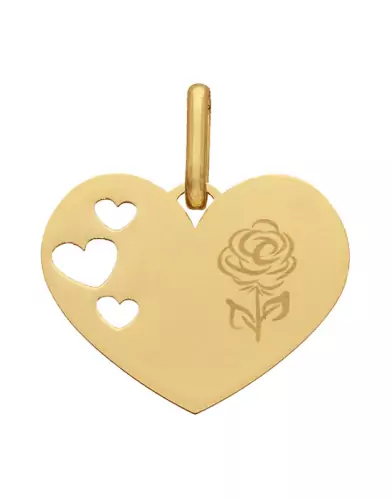 Médaille Coeur M Ajourée Coeurs Fleur de Naissance