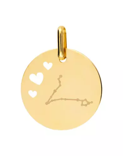 Médaille Ronde M Ajourée Coeurs Constellation
