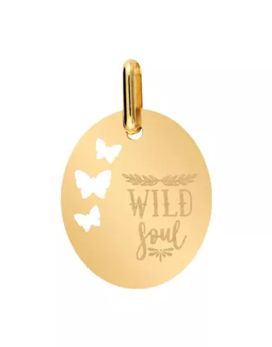 Médaille Ovale M Ajourée Papillons Wild Soul